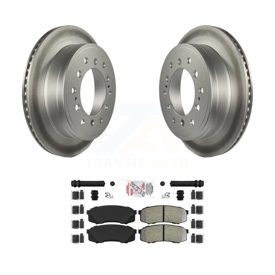 Rear Coated Brake Rotor & Semi-Metallic Pad Kit For Toyota 4Runner Lexus GX460 FJ Cruiser KGA-103901