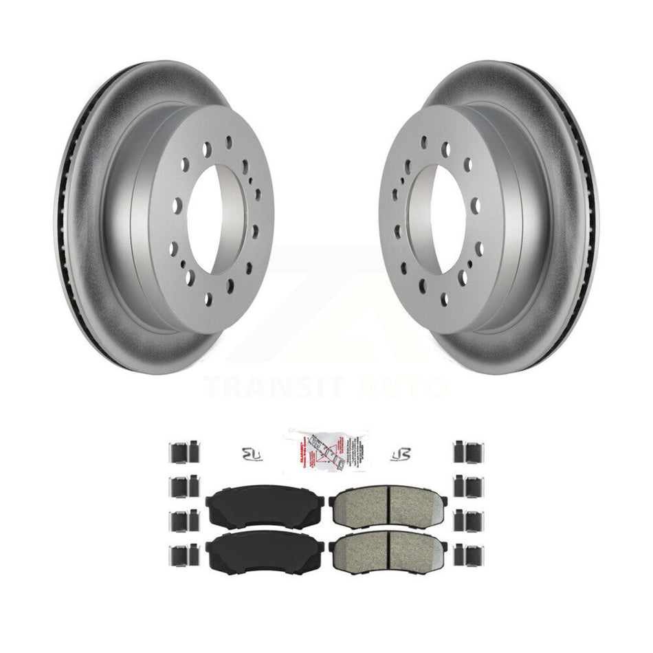 Rear Coated Brake Rotor Semi-Metallic Pad Kit For Toyota 4Runner FJ Cruiser Sequoia Lexus KGA-103902