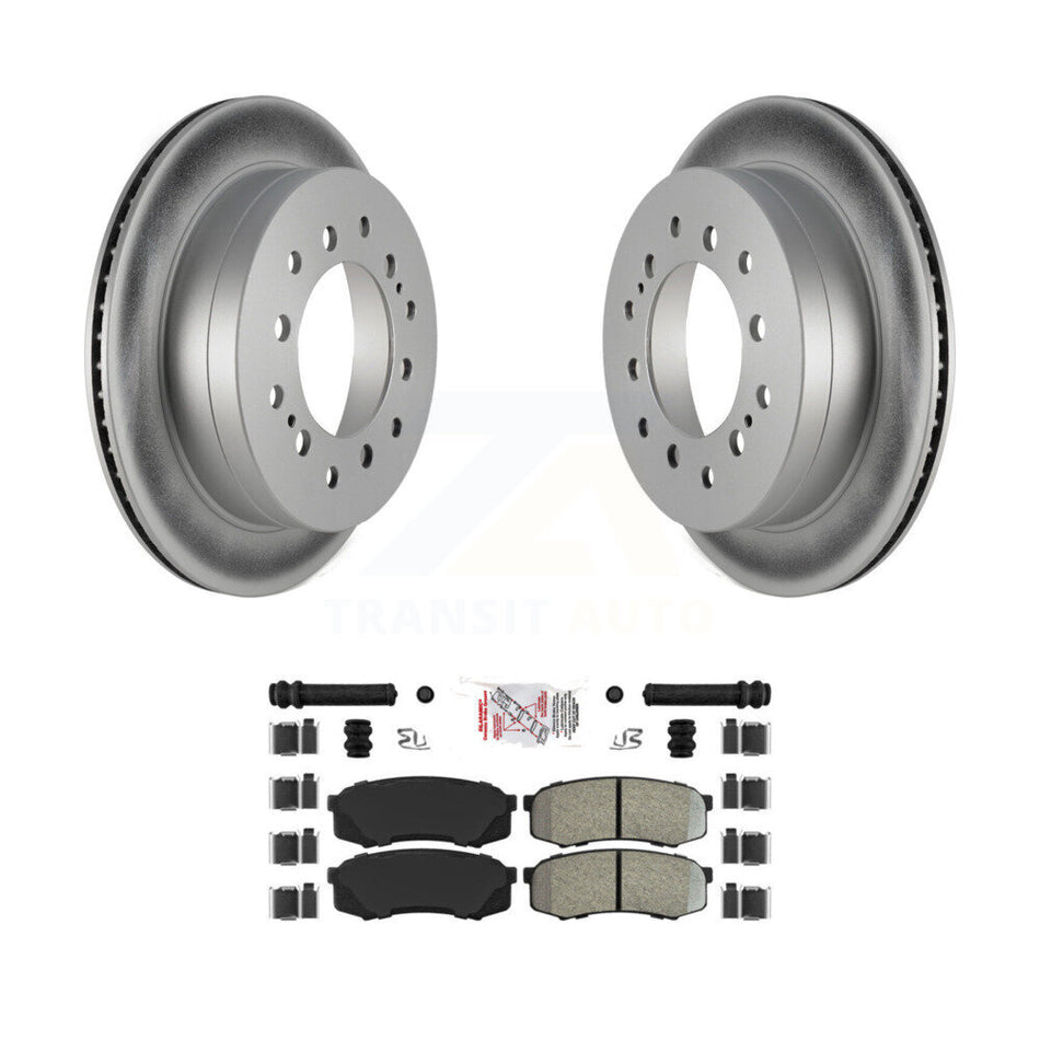 Rear Coated Brake Rotor Semi-Metallic Pad Kit For Toyota 4Runner FJ Cruiser Sequoia Lexus KGA-103903