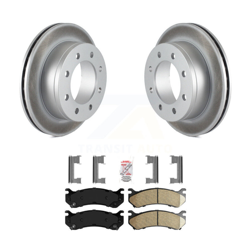 Rear Coat Brake Rotors Ceramic Pad Kit For Chevrolet GMC Sierra 2500 HD Silverado 3500 XL KGA-103905