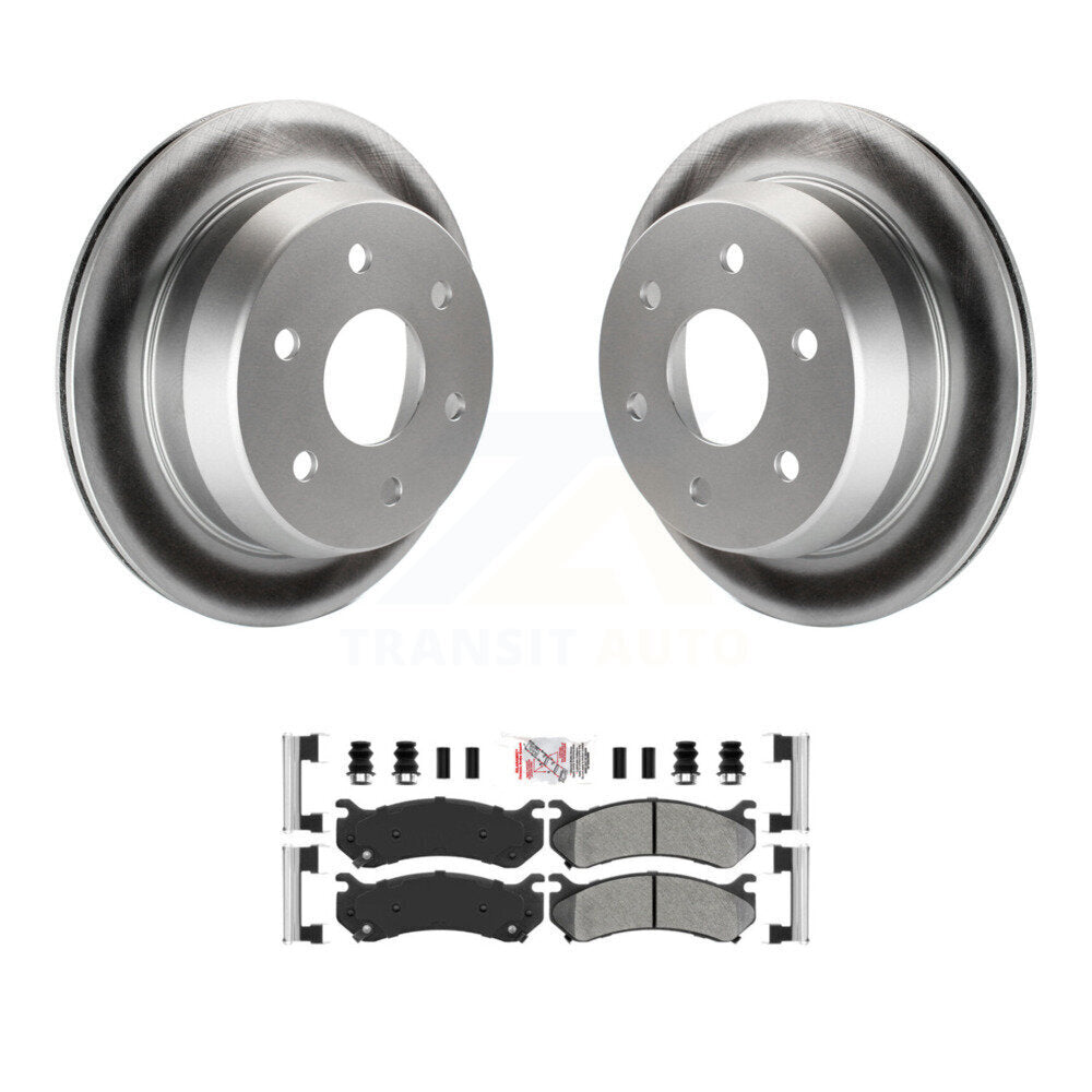 Rear Coat Brake Rotors Semi-Metallic Pad Kit For Chevrolet Silverado 2500 HD Suburban GMC KGA-103908