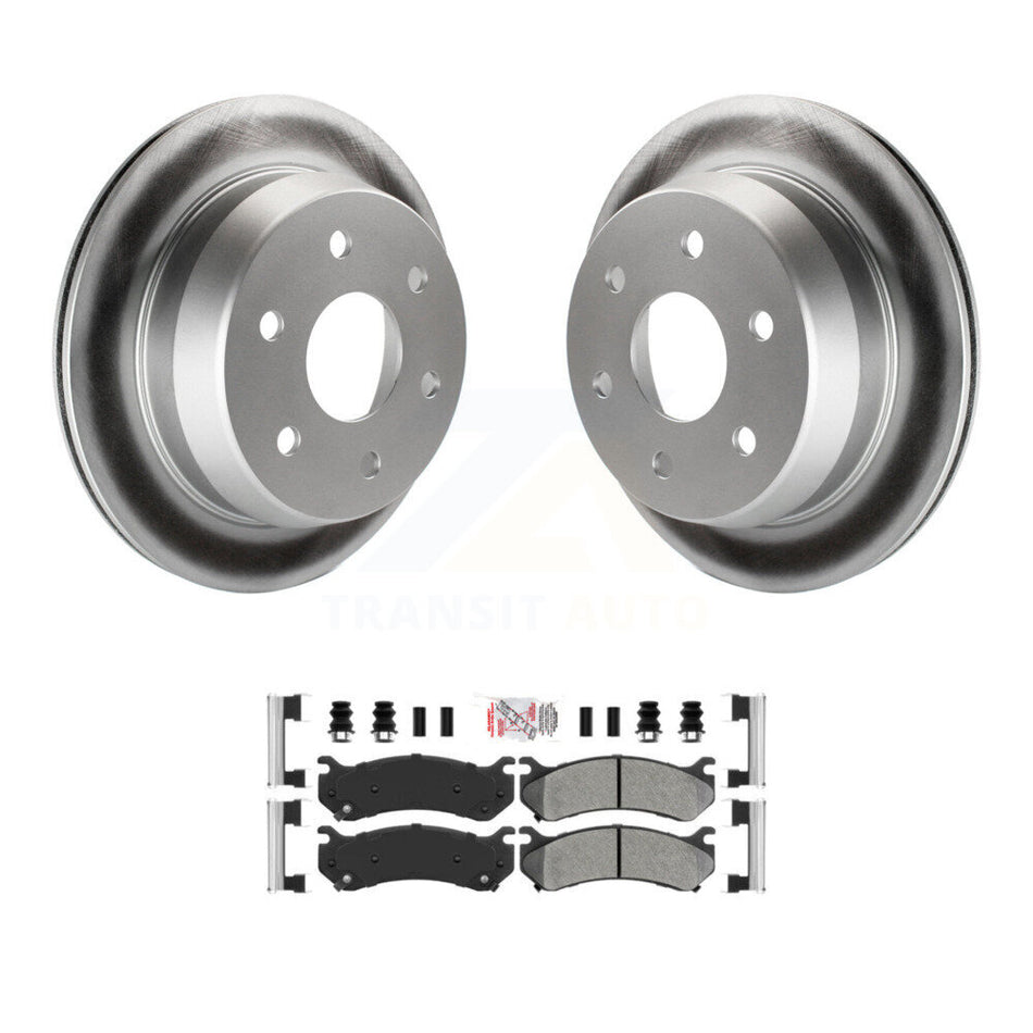 Rear Coat Brake Rotors Semi-Metallic Pad Kit For Chevrolet Silverado 2500 HD Suburban GMC KGA-103908