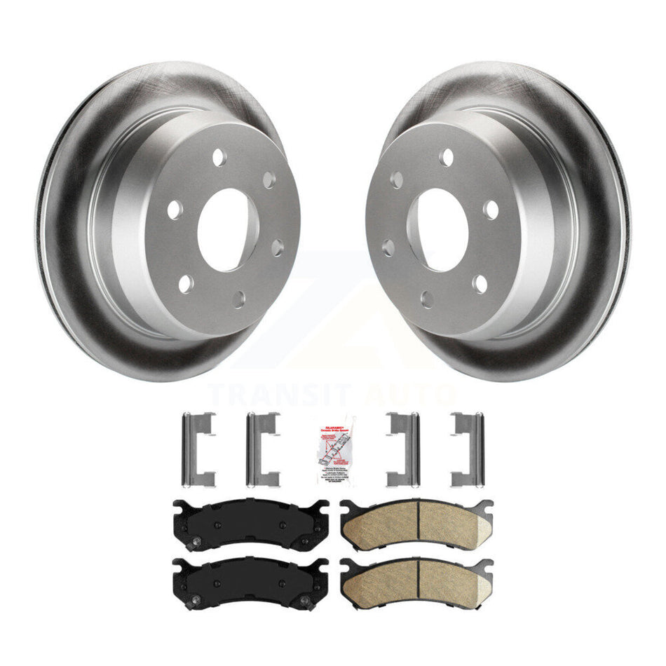 Rear Coat Brake Rotor Ceramic Pad Kit For Chevrolet Silverado 2500 HD Suburban GMC Sierra KGA-103909