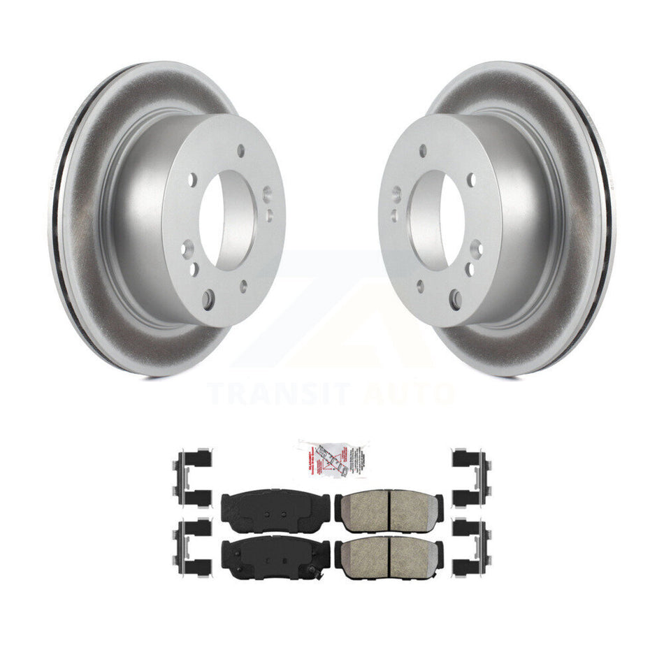 Rear Coated Disc Brake Rotors And Semi-Metallic Pads Kit For 2003-2006 Kia Sorento KGA-103910