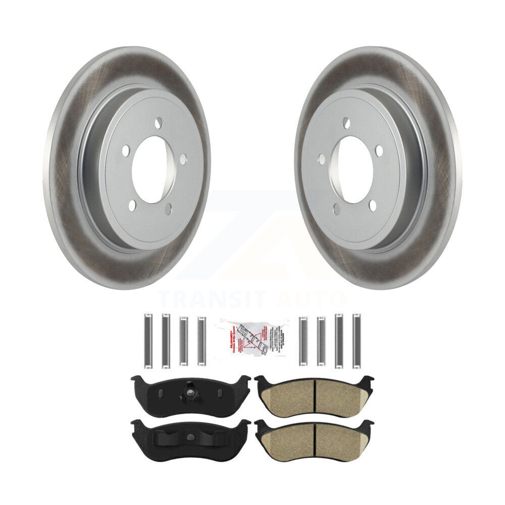 Rear Coated Disc Brake Rotors And Ceramic Pads Kit For Ford Explorer Mercury Mountaineer KGA-103911