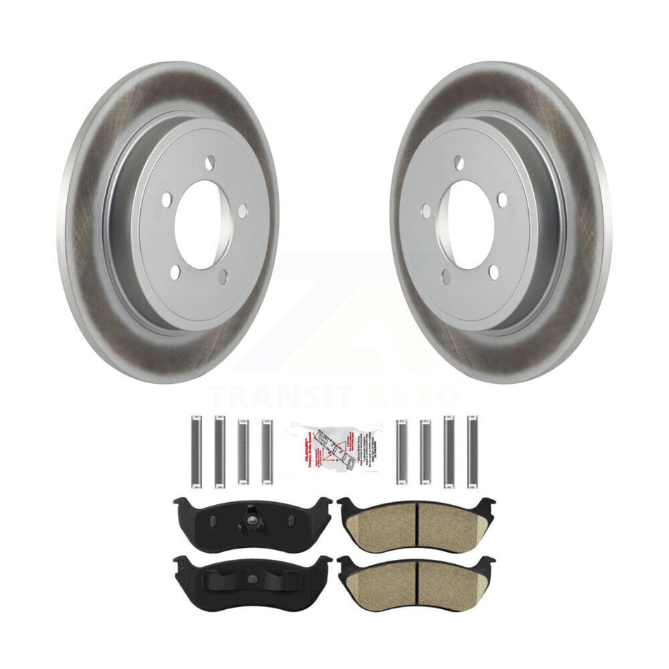 Rear Coated Disc Brake Rotors And Ceramic Pads Kit For Ford Explorer Mercury Mountaineer KGA-103911