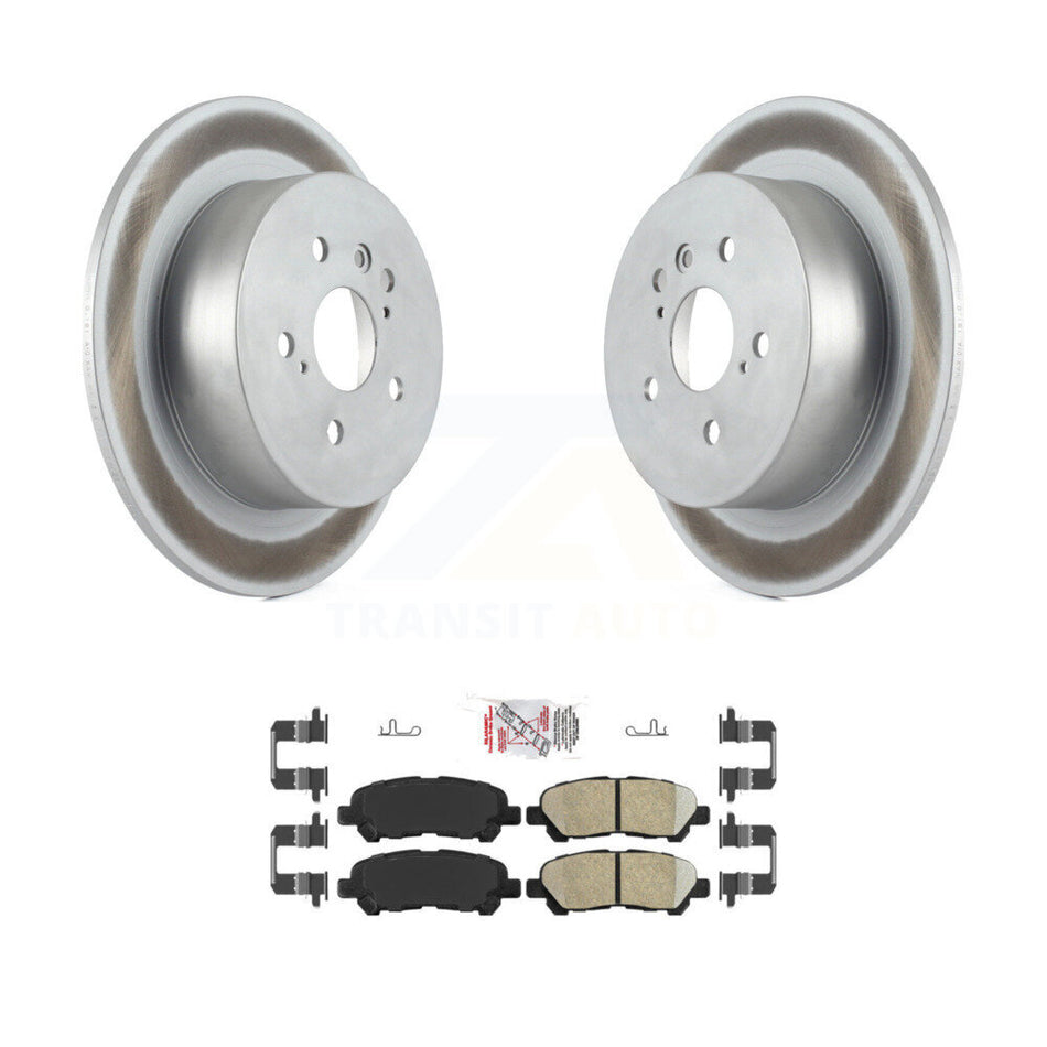 Rear Coated Disc Brake Rotors And Ceramic Pads Kit For 2008-2013 Toyota Highlander KGA-103913