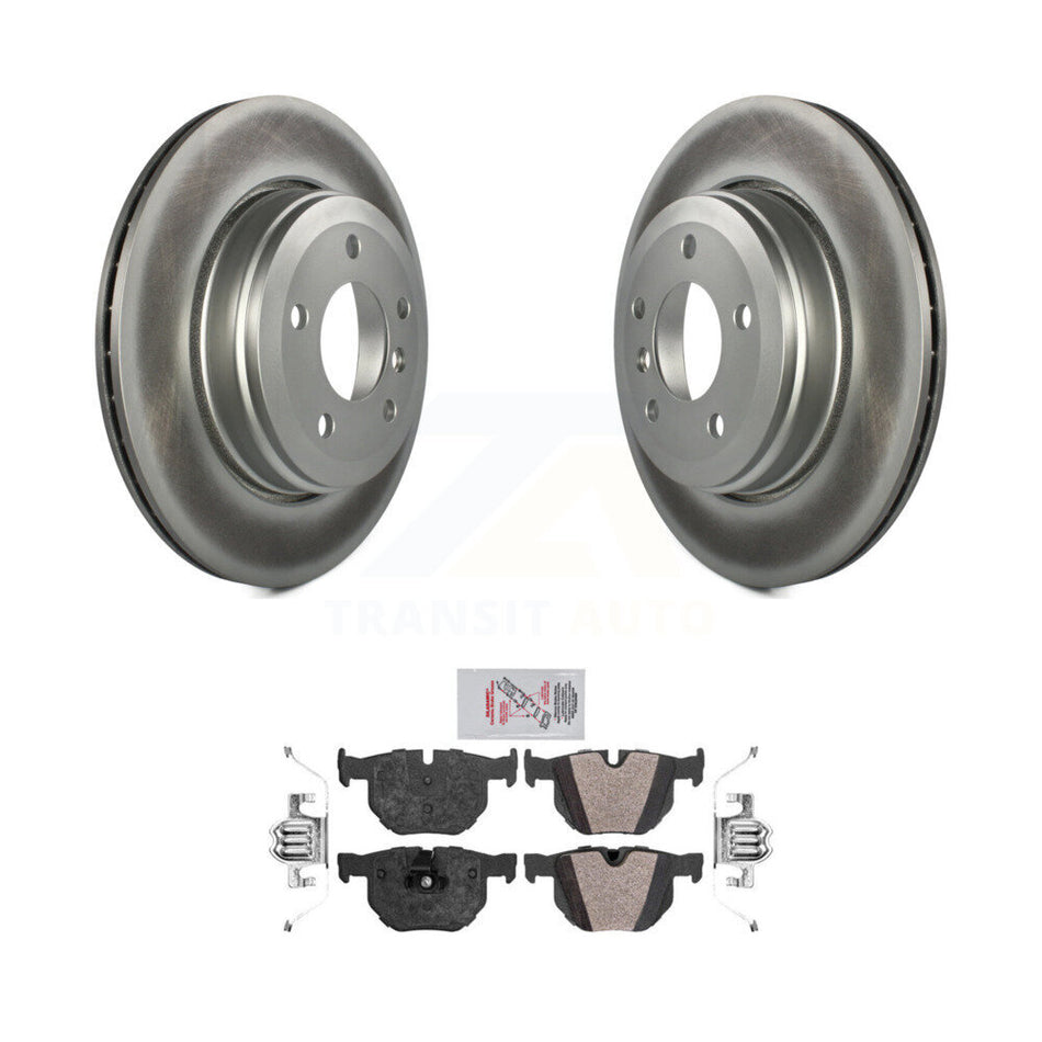 Rear Coated Disc Brake Rotors And Semi-Metallic Pads Kit For BMW 530i 525i 528i KGA-103916