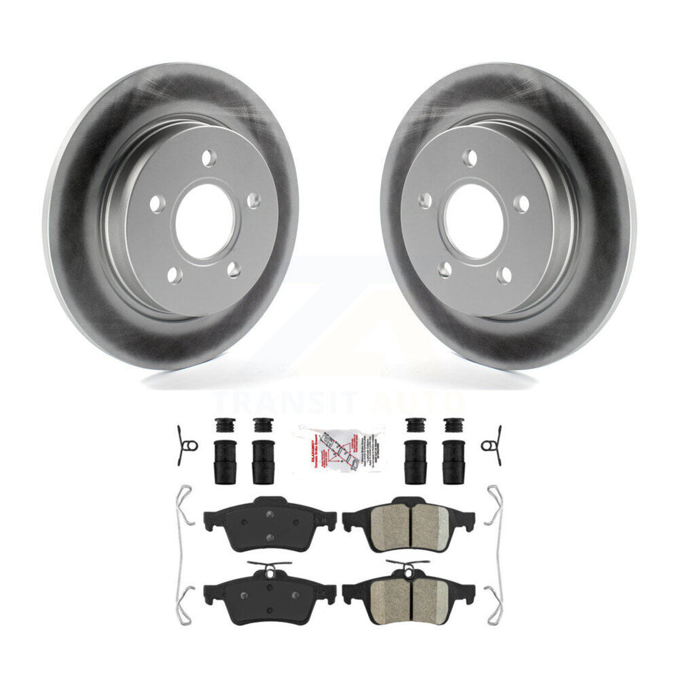 Rear Coated Disc Brake Rotors And Ceramic Pads Kit For Ford Focus KGA-103918