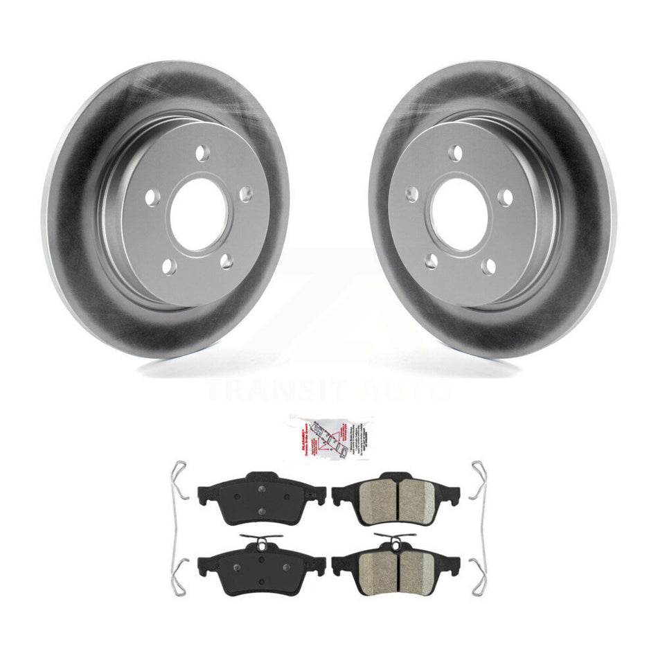 Rear Coated Disc Brake Rotors And Ceramic Pads Kit For Ford Focus KGA-103919