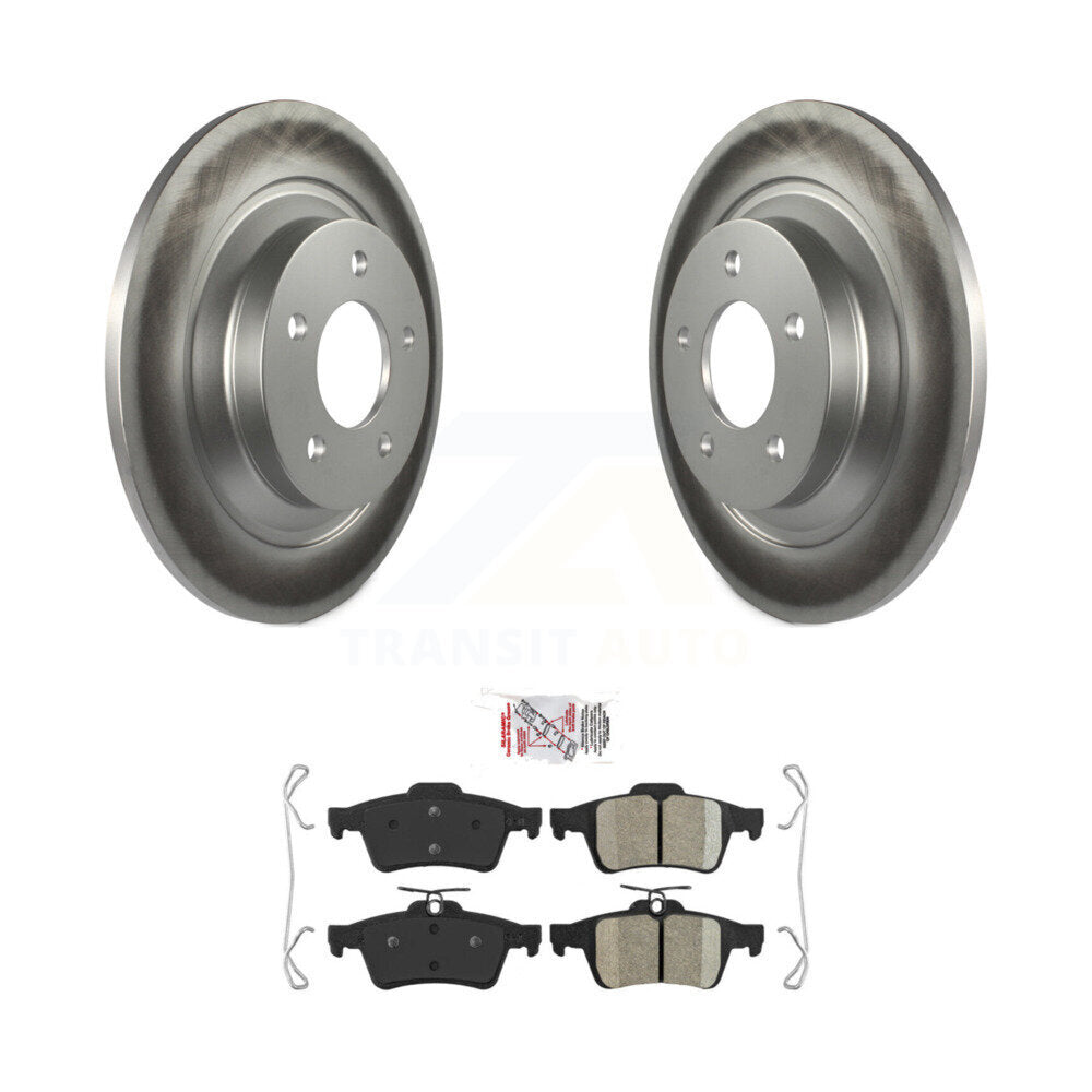 Rear Coated Disc Brake Rotors And Ceramic Pads Kit For Mazda 5 KGA-103922