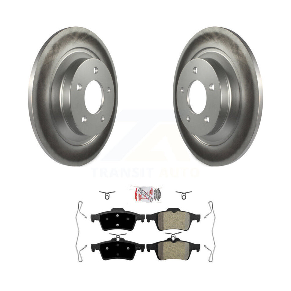Rear Coated Disc Brake Rotors And Semi-Metallic Pads Kit For Mazda 5 KGA-103923