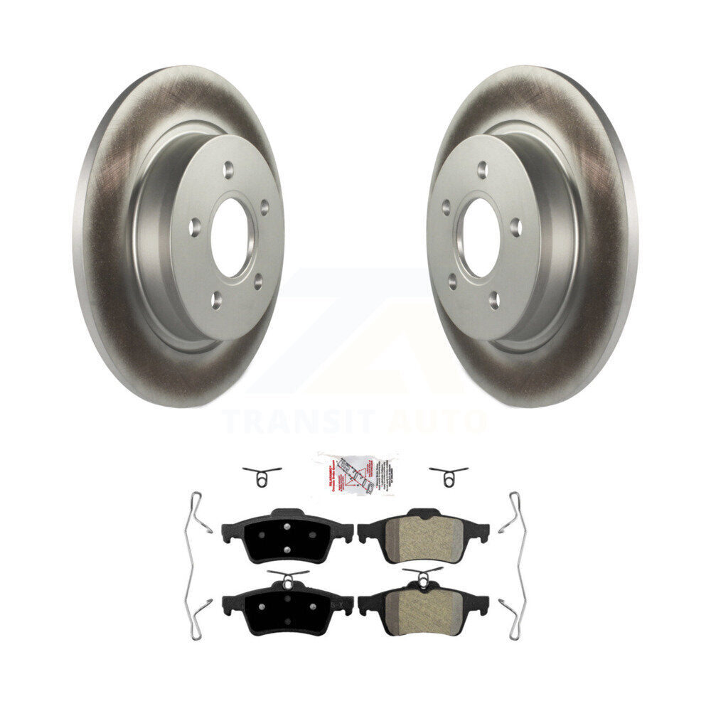 Rear Coated Disc Brake Rotors And Semi-Metallic Pads Kit For Volvo S40 C30 V50 C70 KGA-103926