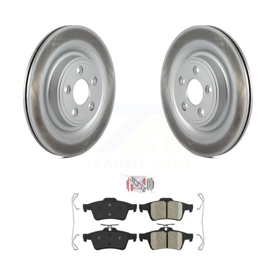Rear Coat Brake Rotors Ceramic Pad Kit For Jaguar XF XJ XK Vanden Plas XKR S-Type XJR XJ8 KGA-103928