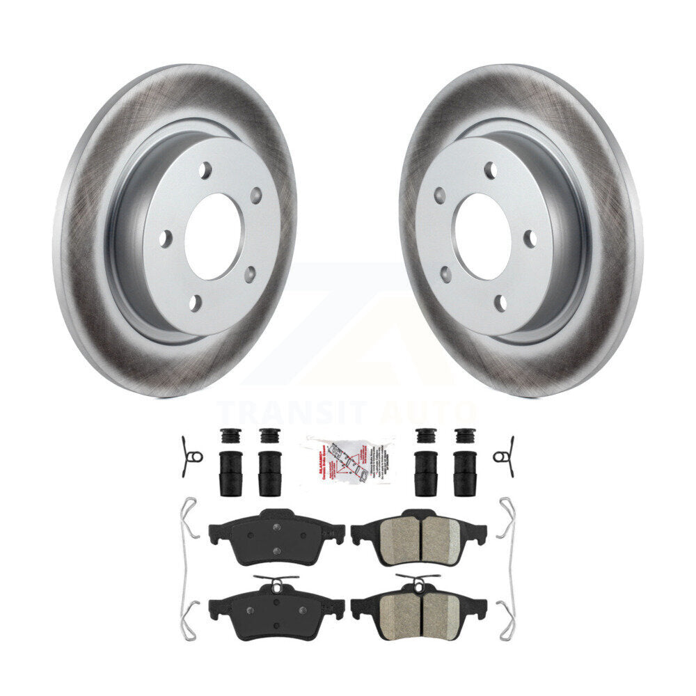 Rear Coated Disc Brake Rotors And Ceramic Pads Kit For Mazda 3 Sport KGA-103931