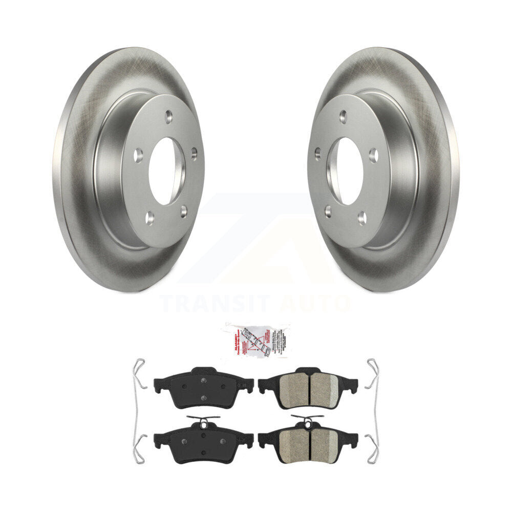 Rear Coated Disc Brake Rotors And Ceramic Pads Kit For Mazda 3 Sport KGA-103932