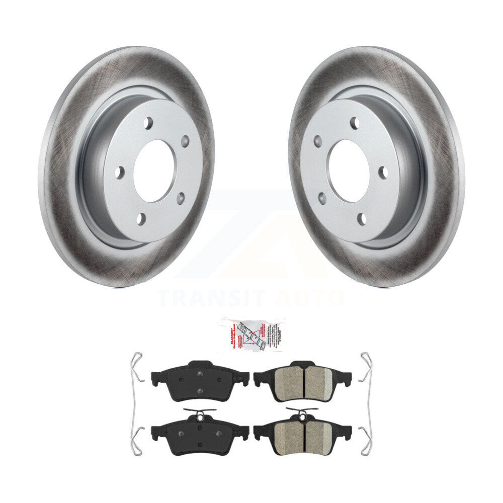 Rear Coated Disc Brake Rotors And Ceramic Pads Kit For Mazda 3 Sport KGA-103933