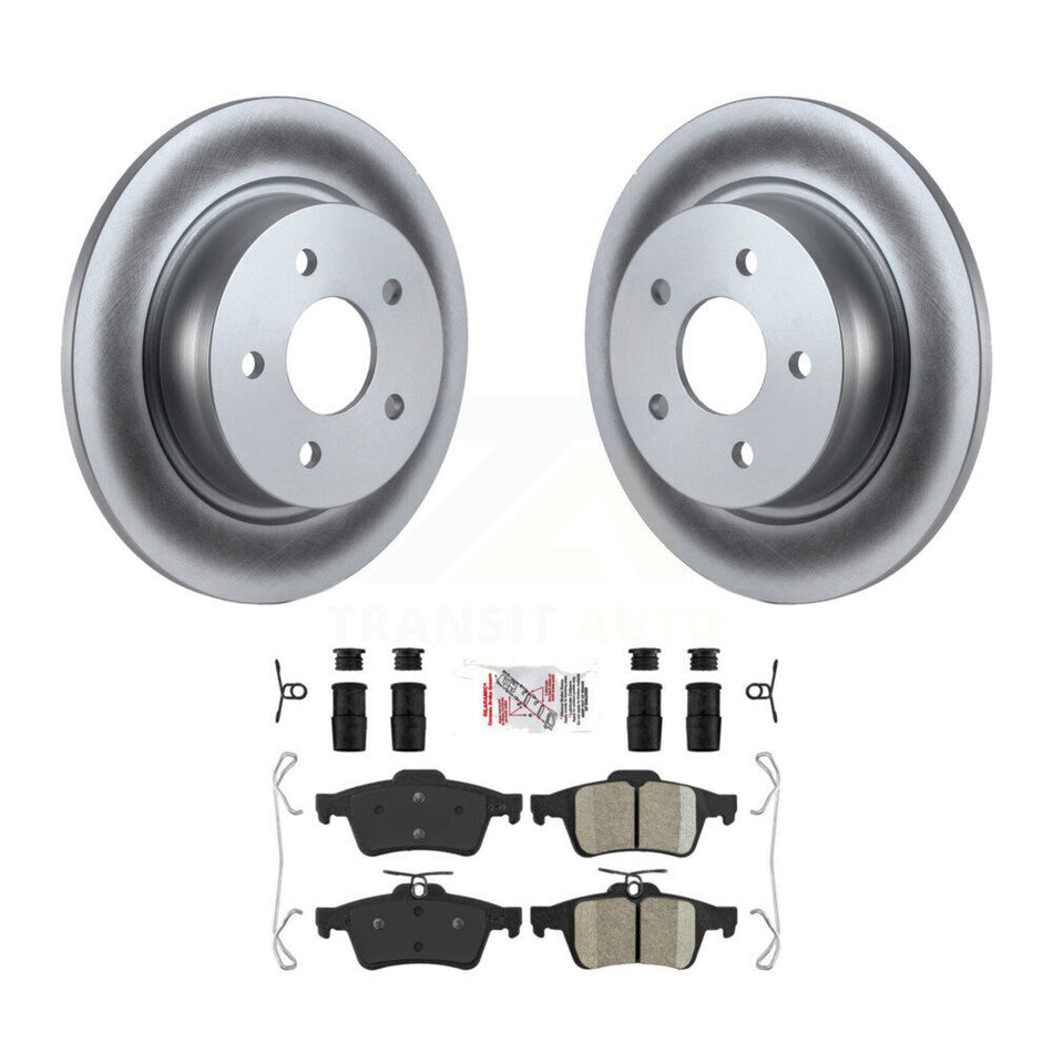 Rear Coated Disc Brake Rotors And Ceramic Pads Kit For Ford Escape Transit Connect C-Max KGA-103936