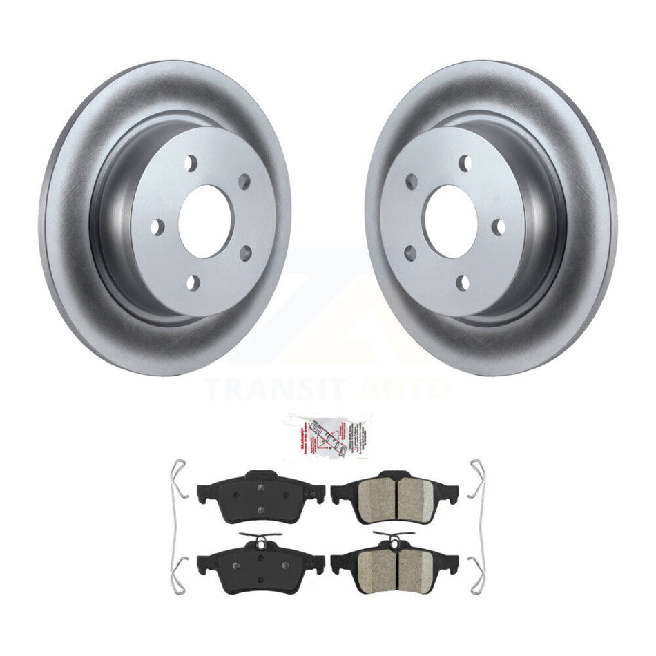 Rear Coated Disc Brake Rotors And Ceramic Pads Kit For Ford Escape Transit Connect C-Max KGA-103937