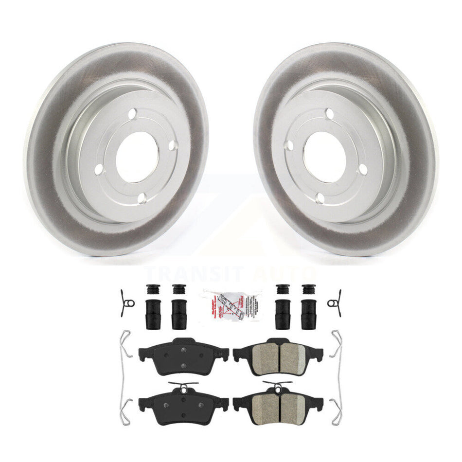Rear Coated Disc Brake Rotors And Ceramic Pads Kit For 2018-2022 Ford EcoSport AWD KGA-103942