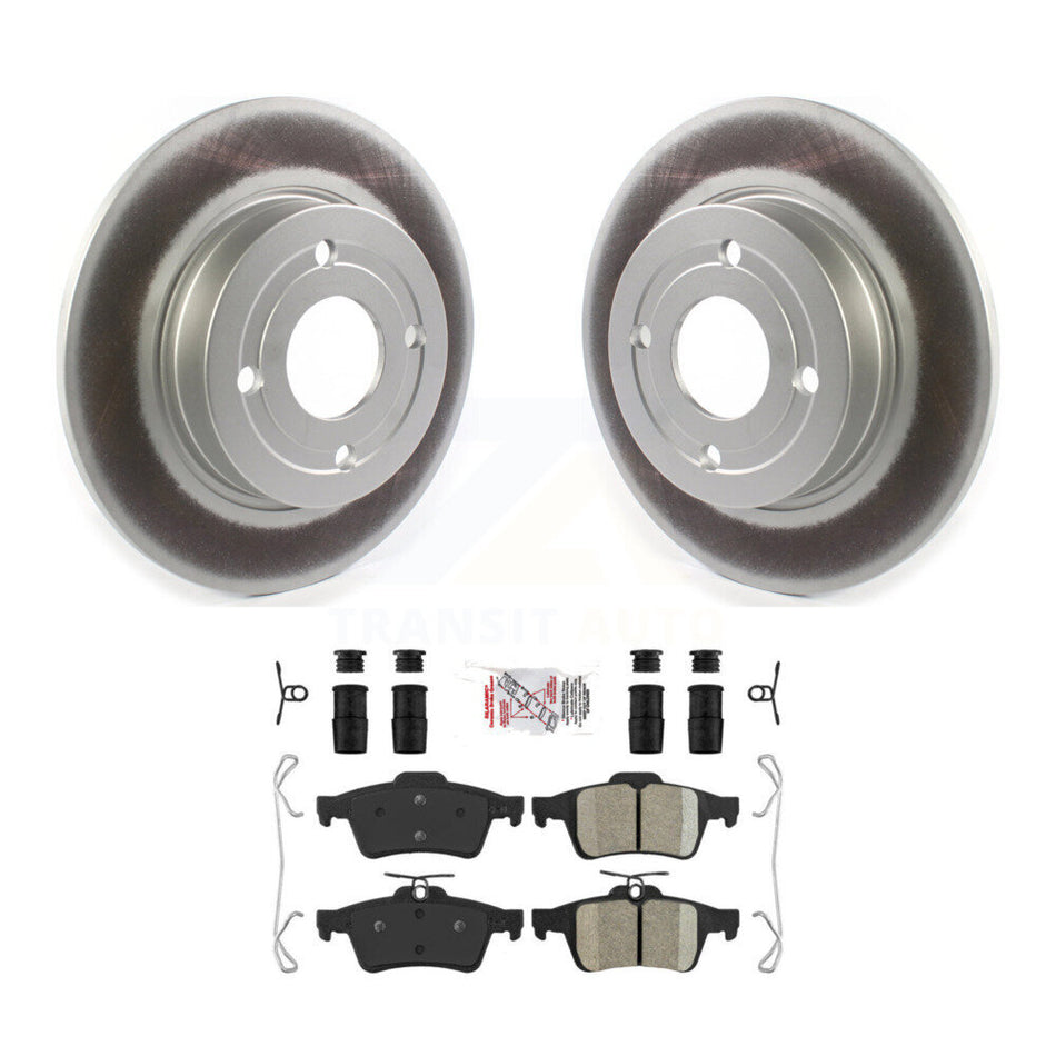 Rear Coated Disc Brake Rotors And Ceramic Pads Kit For 2018-2021 Ford EcoSport FWD KGA-103943