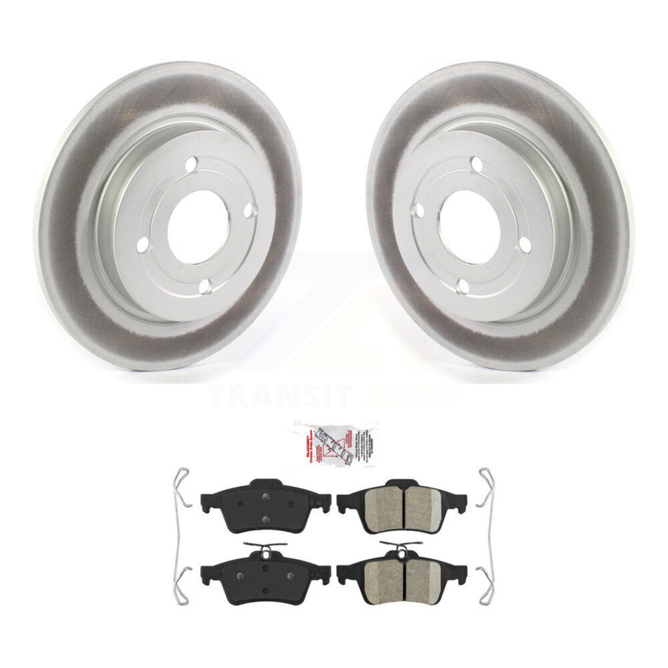 Rear Coated Disc Brake Rotors And Ceramic Pads Kit For 2018-2022 Ford EcoSport AWD KGA-103944
