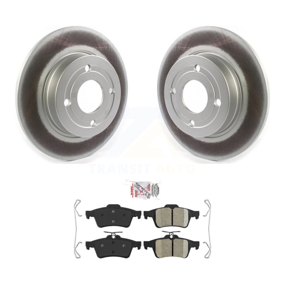 Rear Coated Disc Brake Rotors And Ceramic Pads Kit For 2018-2021 Ford EcoSport FWD KGA-103945