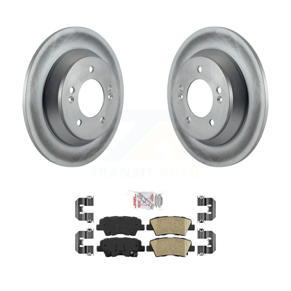 Rear Coated Disc Brake Rotors And Ceramic Pads Kit For Kia Rondo KGA-103949