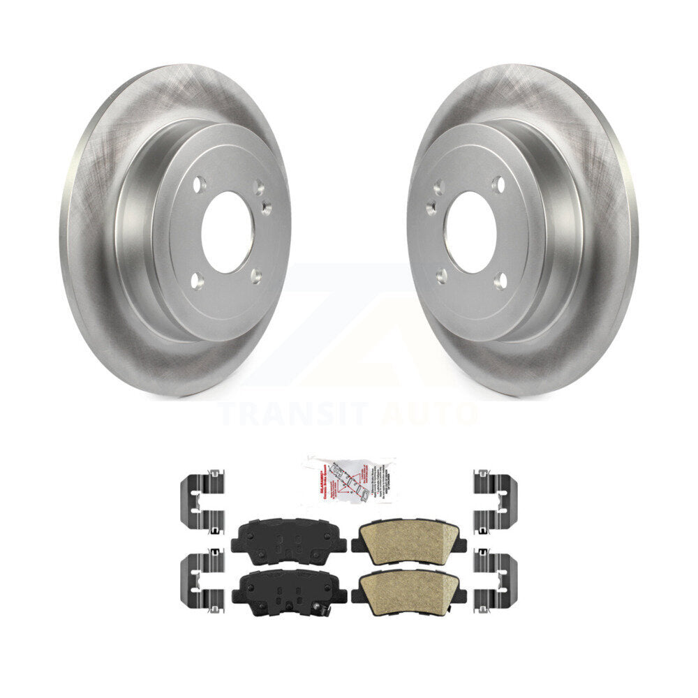 Rear Coated Disc Brake Rotors And Ceramic Pads Kit For Kia Rio Hyundai Accent KGA-103951
