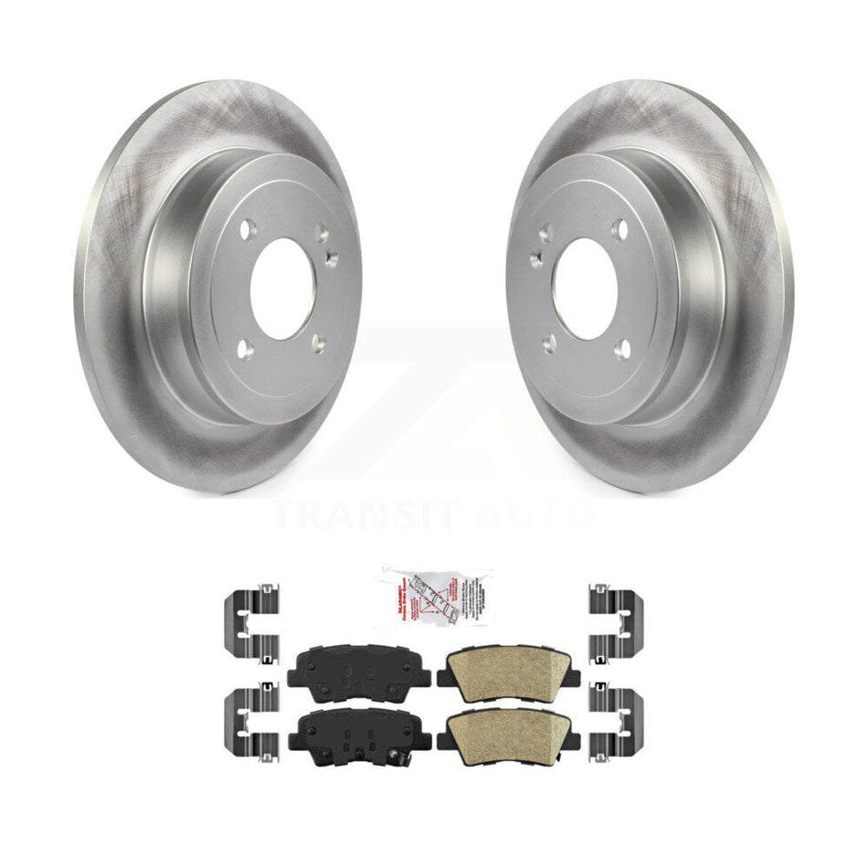 Rear Coated Disc Brake Rotors And Ceramic Pads Kit For Kia Rio Hyundai Accent KGA-103951
