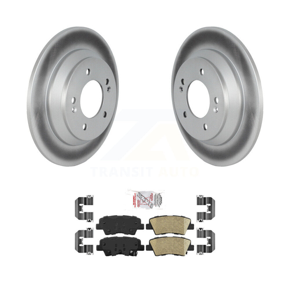 Rear Coated Disc Brake Rotors And Ceramic Pads Kit For Hyundai Kona Kia Soul KGA-103953