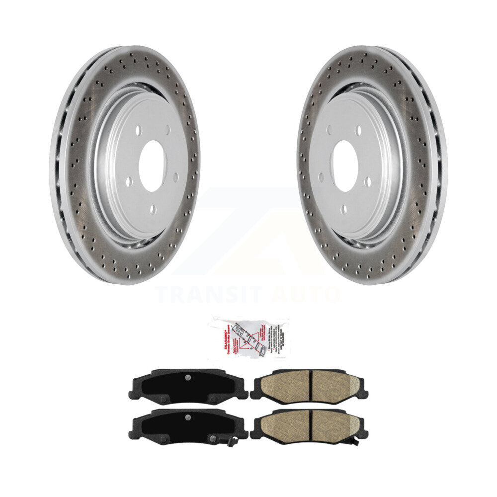 Rear Coated Disc Brake Rotors And Ceramic Pads Kit For Chevrolet Corvette Cadillac XLR KGA-103967