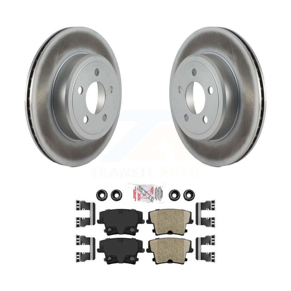 Rear Coated Brake Rotors Ceramic Pad Kit For Dodge Charger Chrysler 300 Challenger Magnum KGA-103970