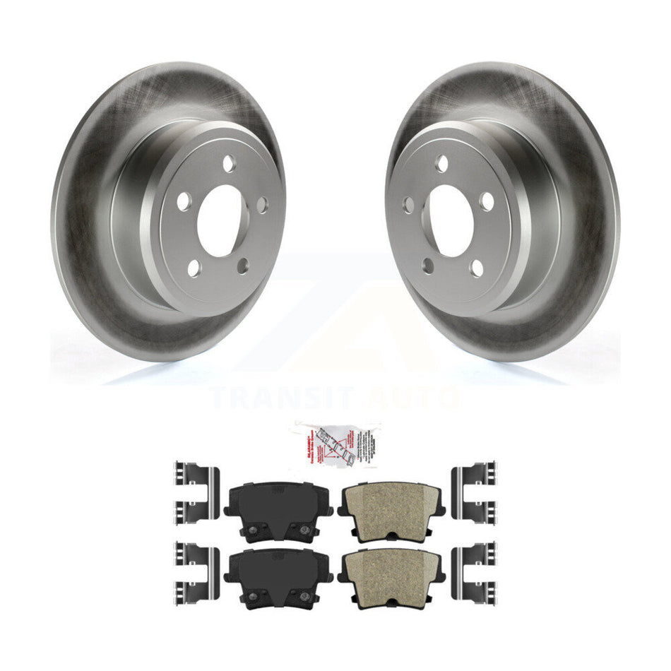 Rear Coated Brake Rotors Ceramic Pad Kit For Dodge Charger Chrysler 300 Challenger Magnum KGA-103971