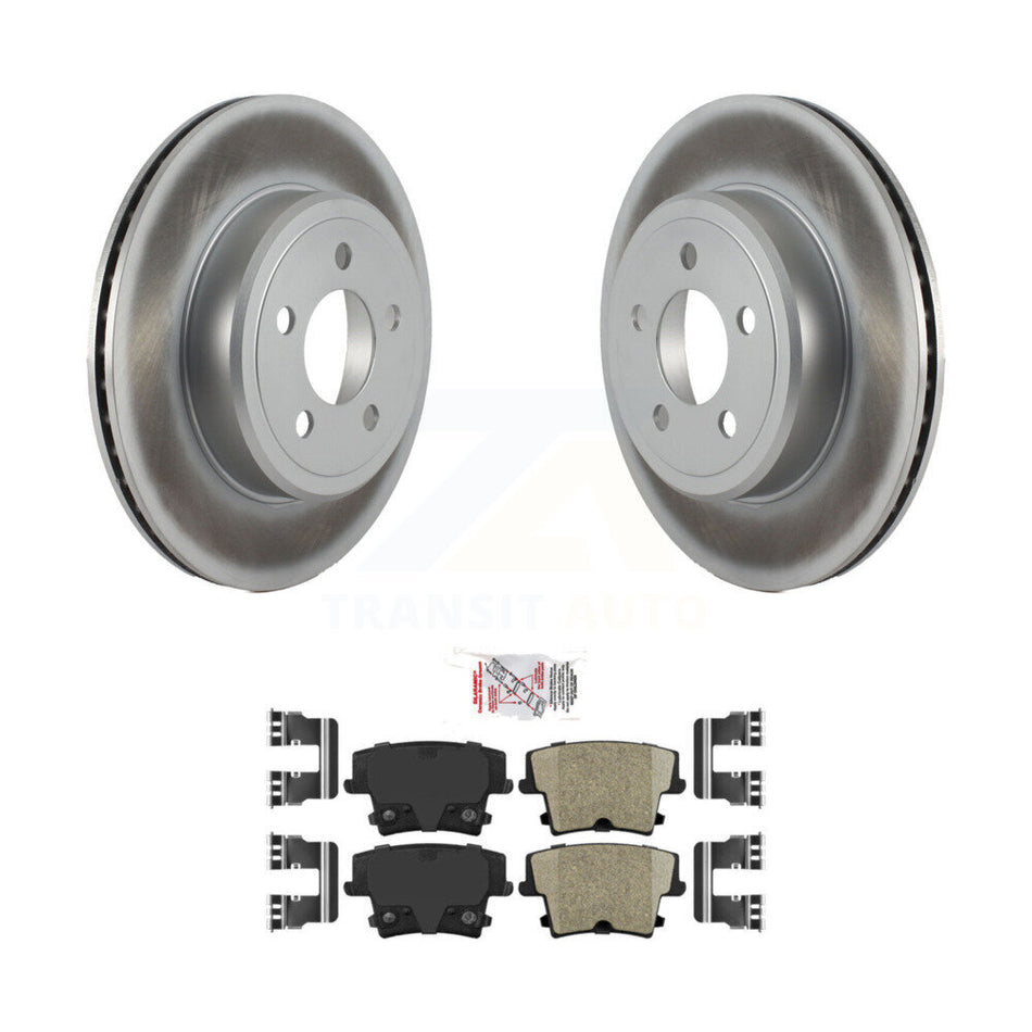 Rear Coated Brake Rotors Ceramic Pad Kit For Dodge Charger Chrysler 300 Challenger Magnum KGA-103972