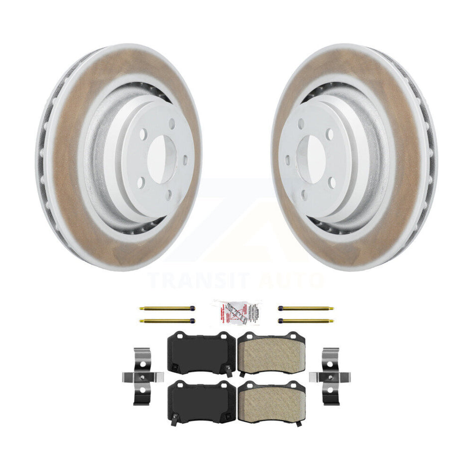 Rear Coated Brake Rotor & Semi-Metallic Pad Kit For Dodge Charger Chrysler 300 Challenger KGA-103973