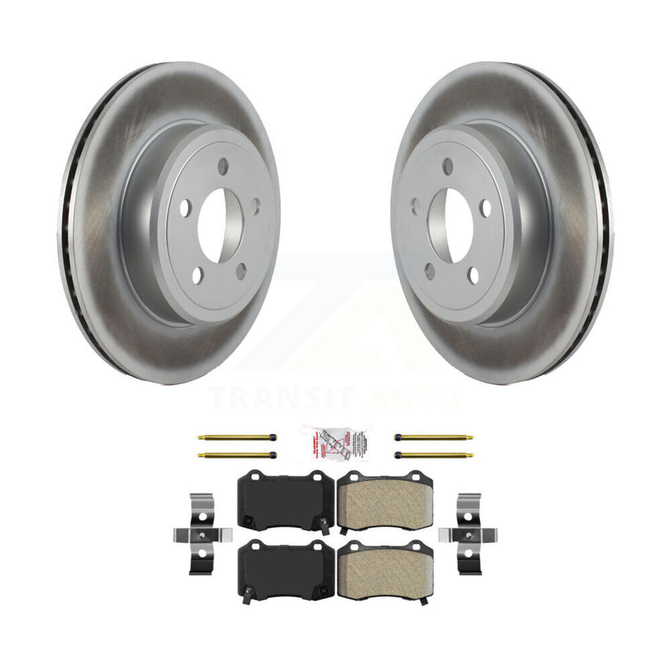Rear Coated Disc Brake Rotors & Semi-Metallic Pad Kit For Chrysler 300 With Brembo Brakes KGA-103978