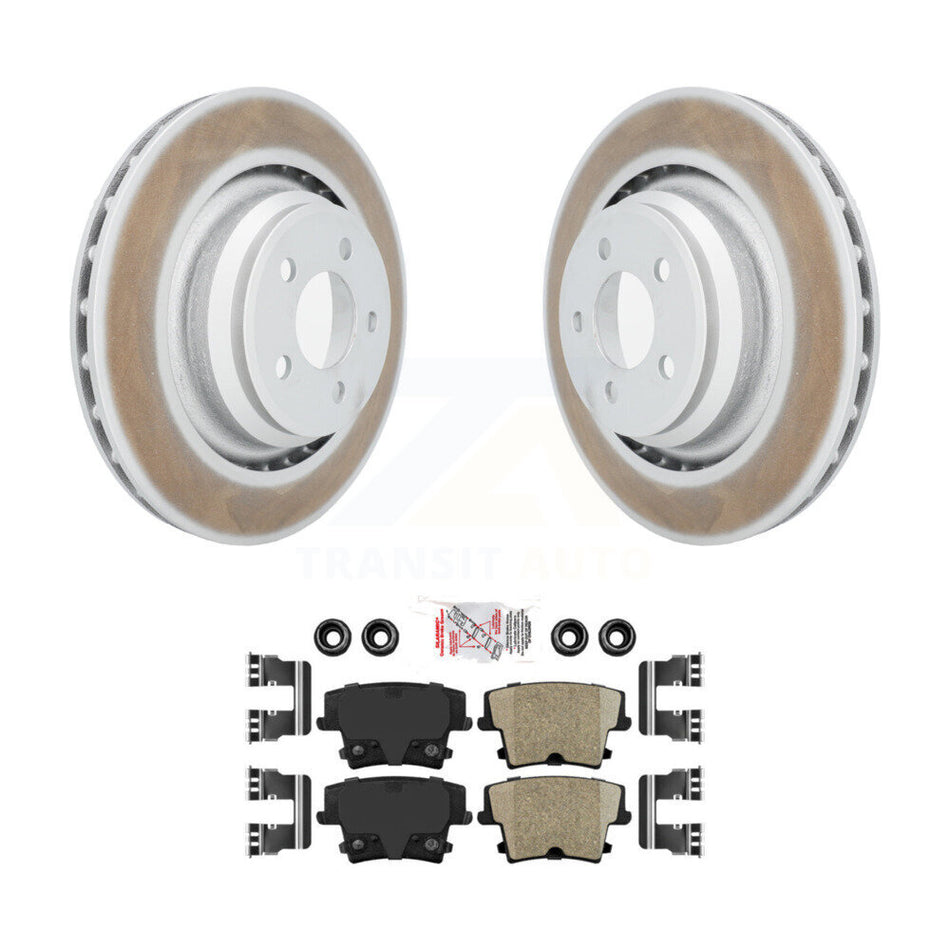 Rear Coat Disc Brake Rotor Ceramic Pad Kit For 2015 Dodge Charger R T Scat Pack with 6.4L KGA-103981