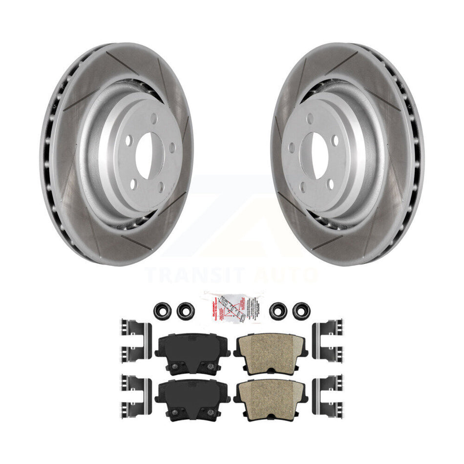 Rear Coat Disc Brake Rotor Ceramic Pad Kit For 2015 Dodge Charger R T Scat Pack with 6.4L KGA-103982