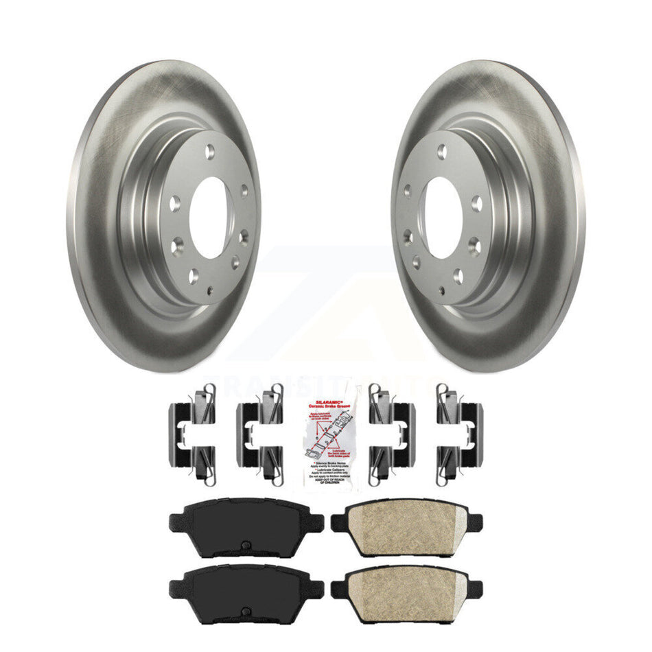 Rear Coat Brake Rotors Ceramic Pad Kit For Ford Fusion Mazda 6 Lincoln MKZ Zephyr Mercury KGA-103989