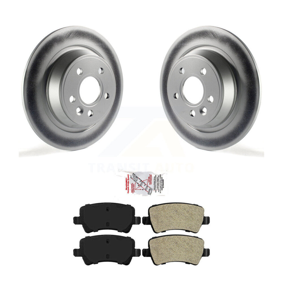 Rear Coated Disc Brake Rotors Semi-Metallic Pad Kit For 2012-2015 Land Rover Range Evoque KGA-103995
