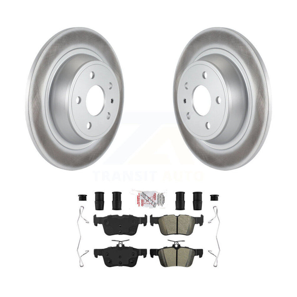 Rear Coated Disc Brake Rotors And Semi-Metallic Pads Kit For Ford Fusion Lincoln MKZ KGA-104003