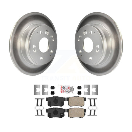 Rear Coated Disc Brake Rotors And Ceramic Pads Kit For Acura TL Honda Element KGA-104017