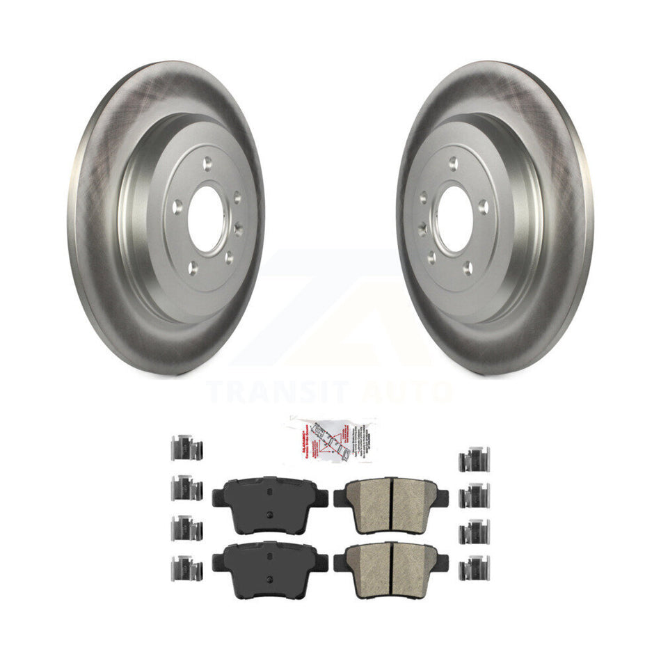 Rear Coat Disc Brake Rotor Semi-Metallic Pad Kit For Ford Five Hundred Freestyle Taurus X KGA-104021