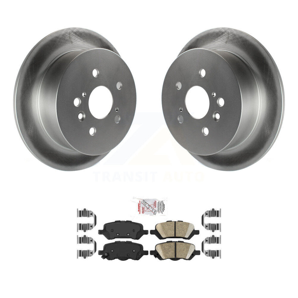 Rear Coated Disc Brake Rotors And Ceramic Pads Kit For 2009-2016 Toyota Venza KGA-104027