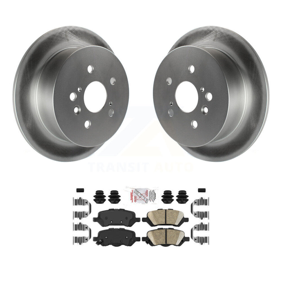 Rear Coated Disc Brake Rotors And Ceramic Pads Kit For 2009-2016 Toyota Venza KGA-104028