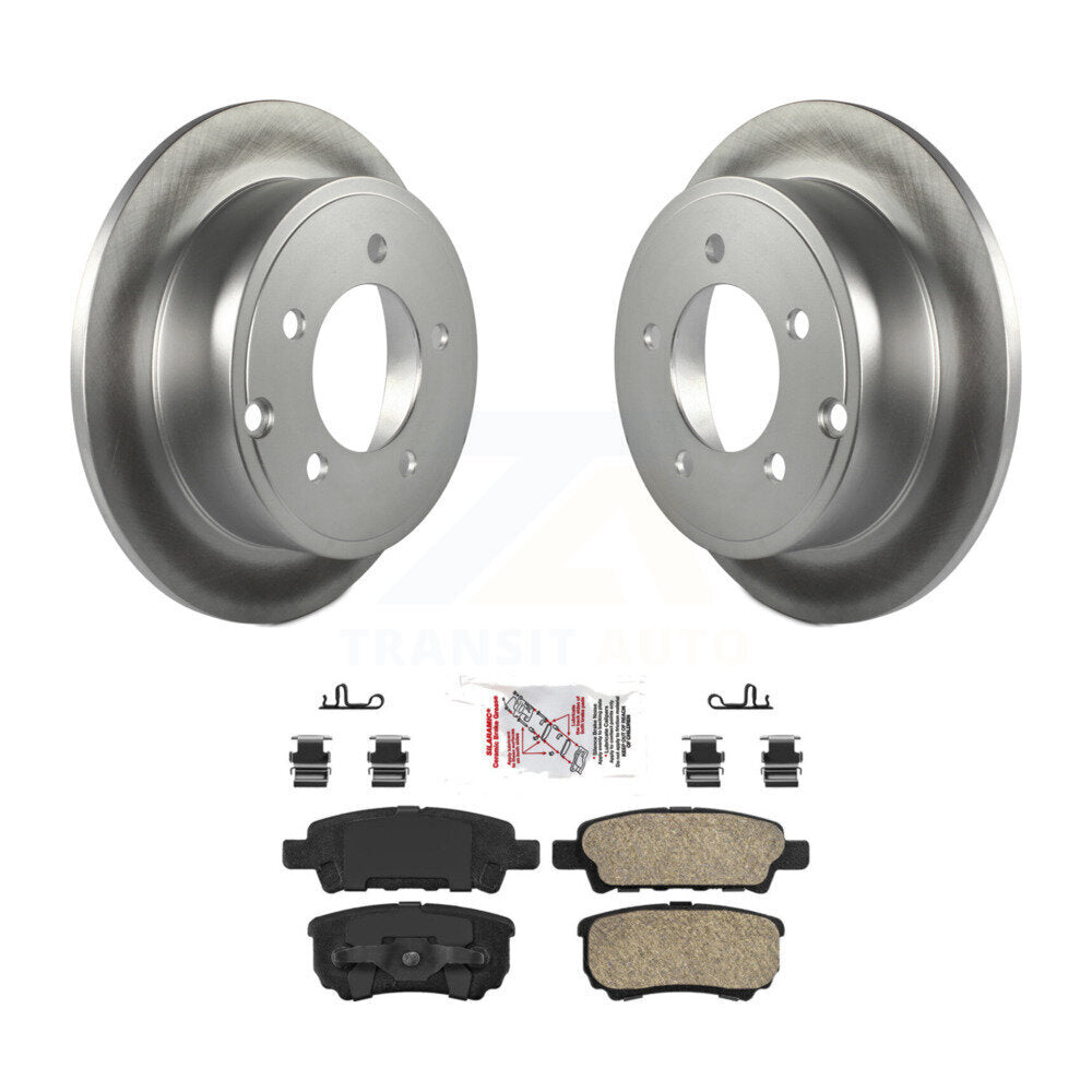 Rear Coated Brake Rotor Ceramic Pad Kit For Jeep Mitsubishi Lancer Patriot Dodge Chrysler KGA-104032