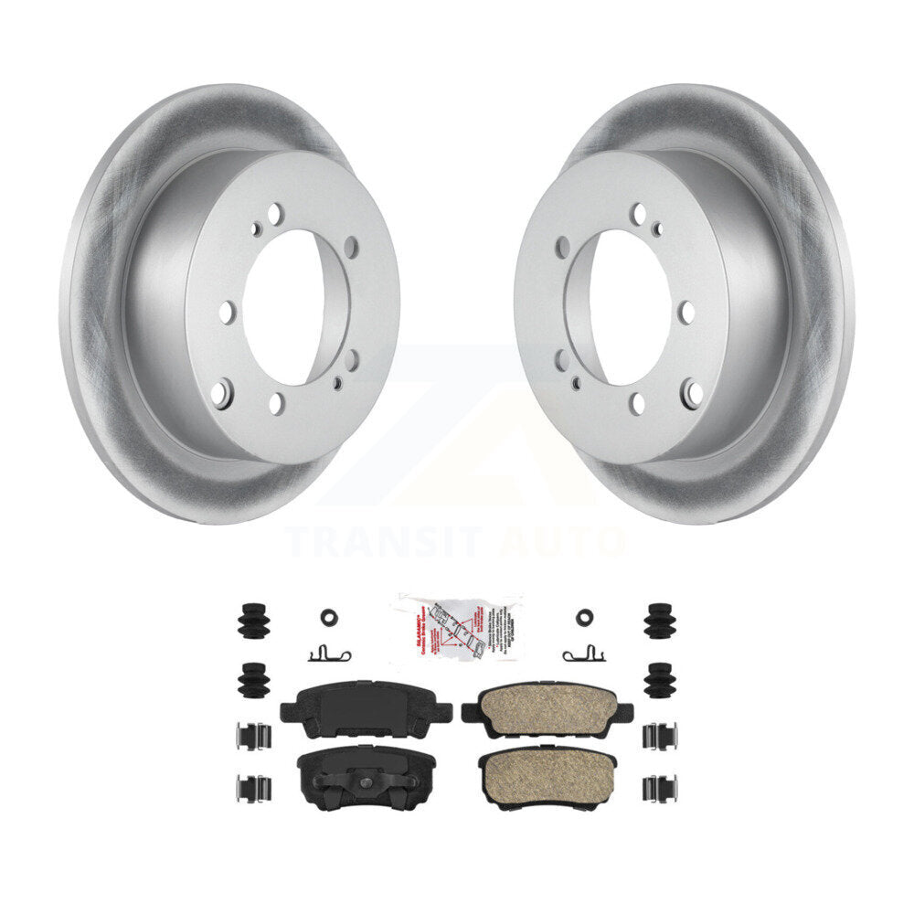 Rear Coated Disc Brake Rotors And Ceramic Pads Kit For Mitsubishi Lancer Outlander KGA-104038