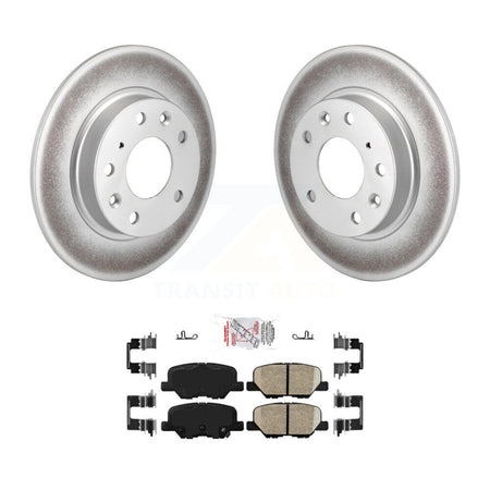Rear Coated Disc Brake Rotors And Ceramic Pads Kit For Mazda 3 Sport KGA-104042