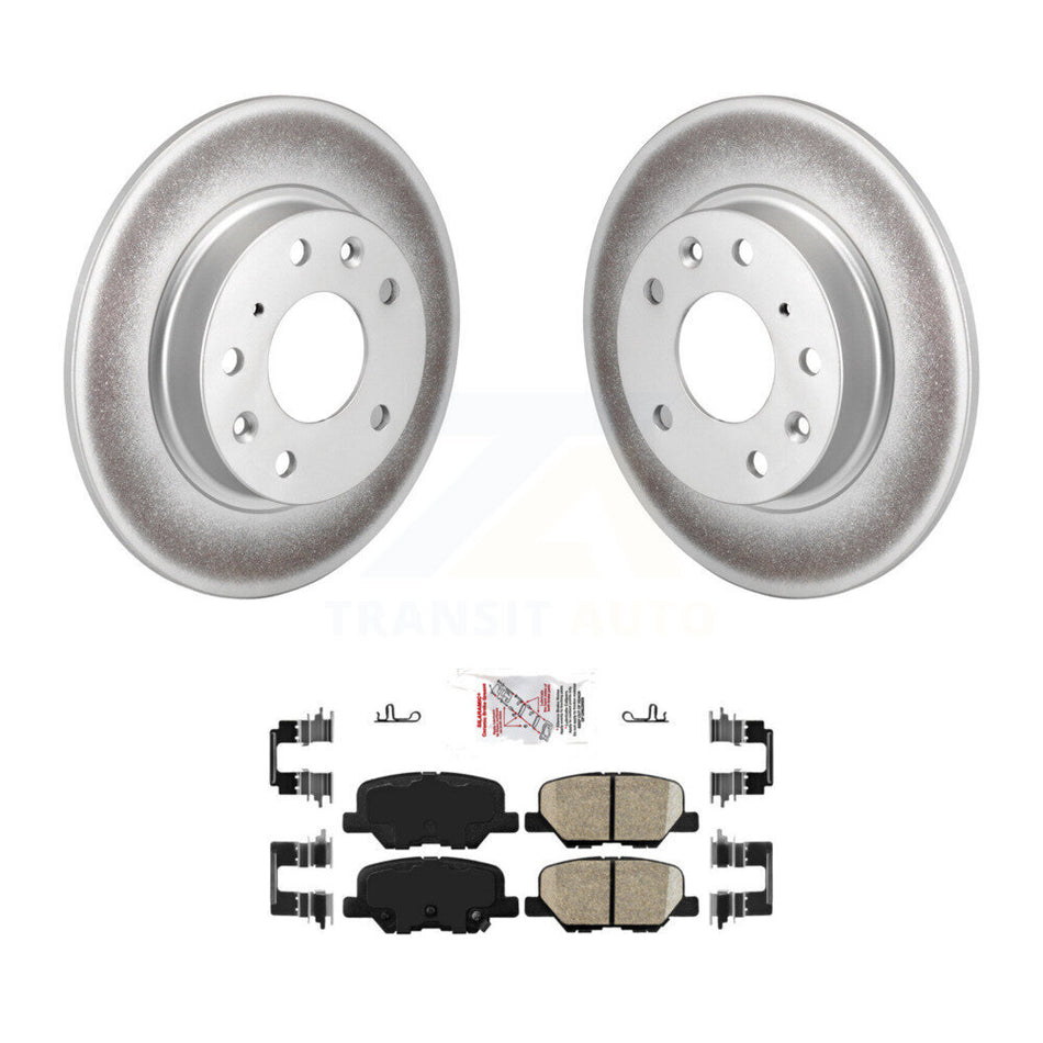 Rear Coated Disc Brake Rotors And Ceramic Pads Kit For Mazda 3 Sport KGA-104042